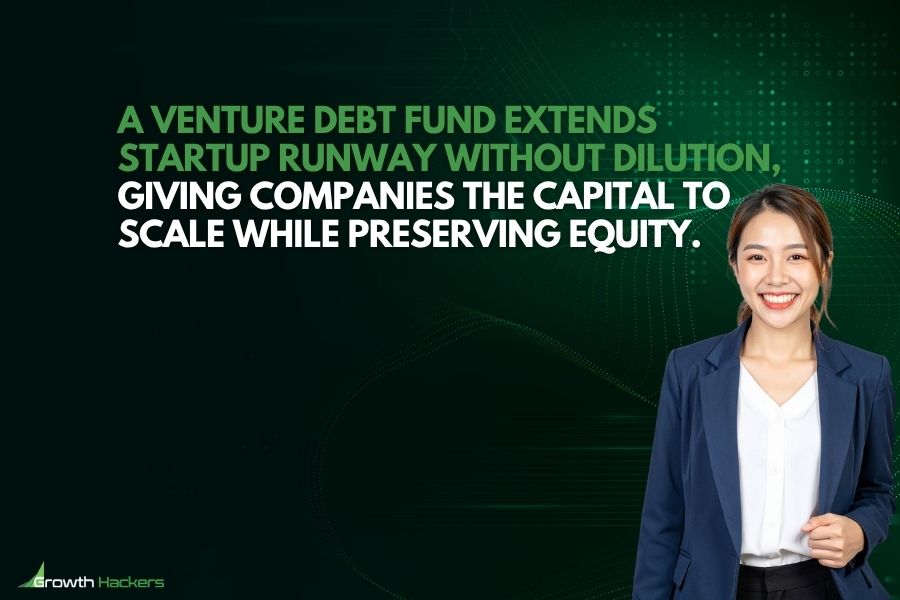 A venture debt fund extends startup runway without dilution giving companies the capital to scale while preserving equity