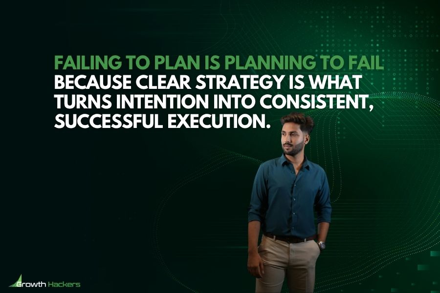 Failing to plan is planning to fail because clear strategy is what turns intention into consistent successful execution