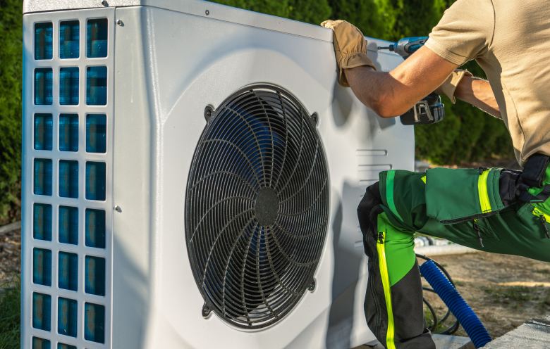 HVAC Worker Contractor Fixing Ventilator Heating AC