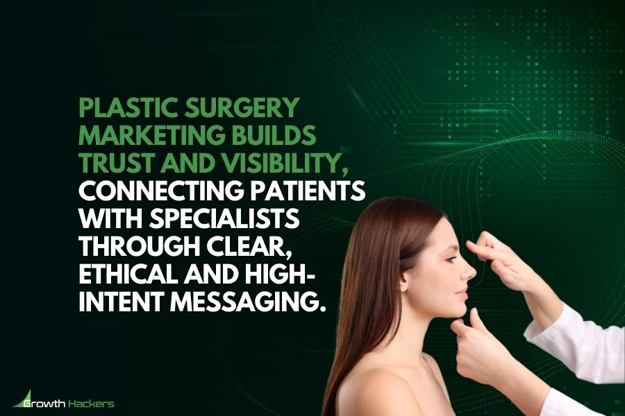 Plastic surgery marketing builds trust and visibility connecting patients with specialists through clear ethical and high-intent messaging