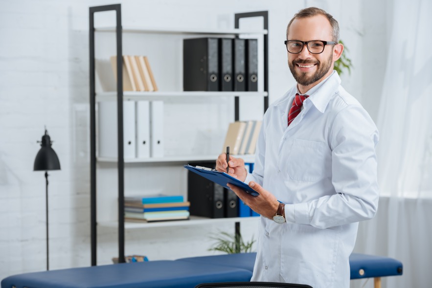 Portrait Chiropractor Doctor Man Male Smile Smiling Business