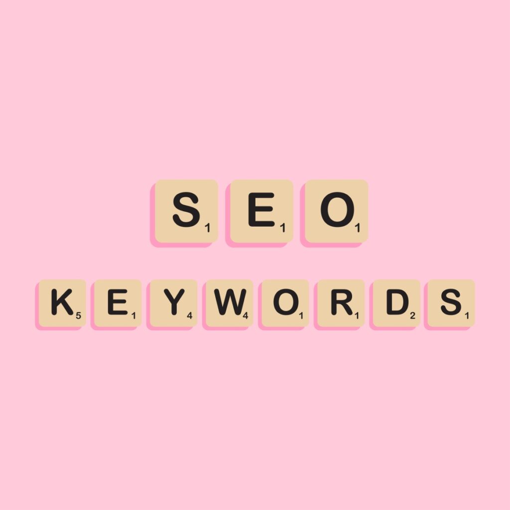 SEO Keywords Pink Scrabble IG Search Engine Optimization Keyword