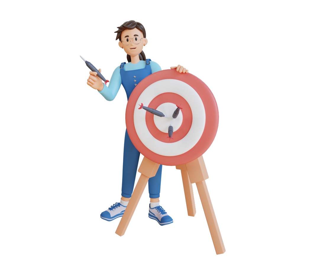 Define your Target Audience 3d Render Illustration Buyer Personas Market