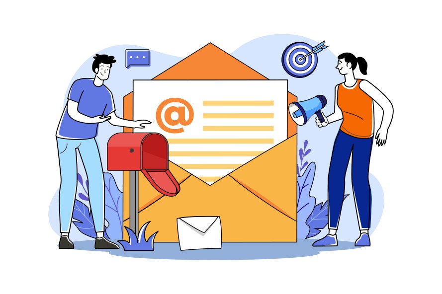 Email Marketing Promotion Mailing Letter Box Digital 3D Illustration