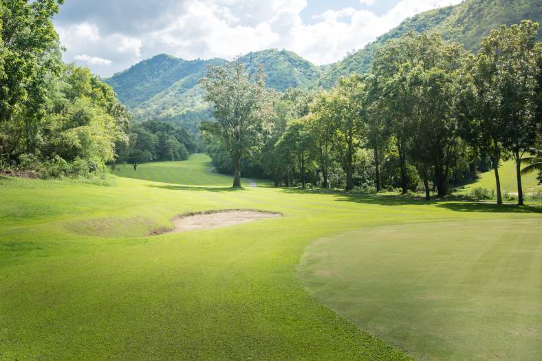 Golf Course Golfing Field Grass Green Trees