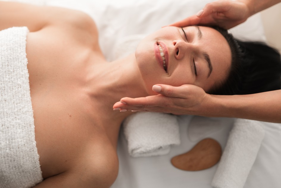 Happy Young Woman Lady Female Enjoying Med Spa Smile