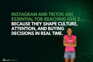 Instagram and TikTok are essential for reaching Gen Z because they shape culture attention, and buying decisions in real time