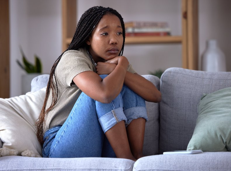 Mental Health Issues Woman Female Depressed Sofa Depression