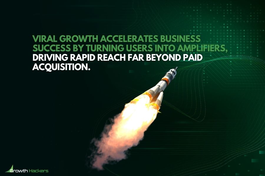Viral growth accelerates business success by turning users into amplifiers driving rapid reach far beyond paid acquisition