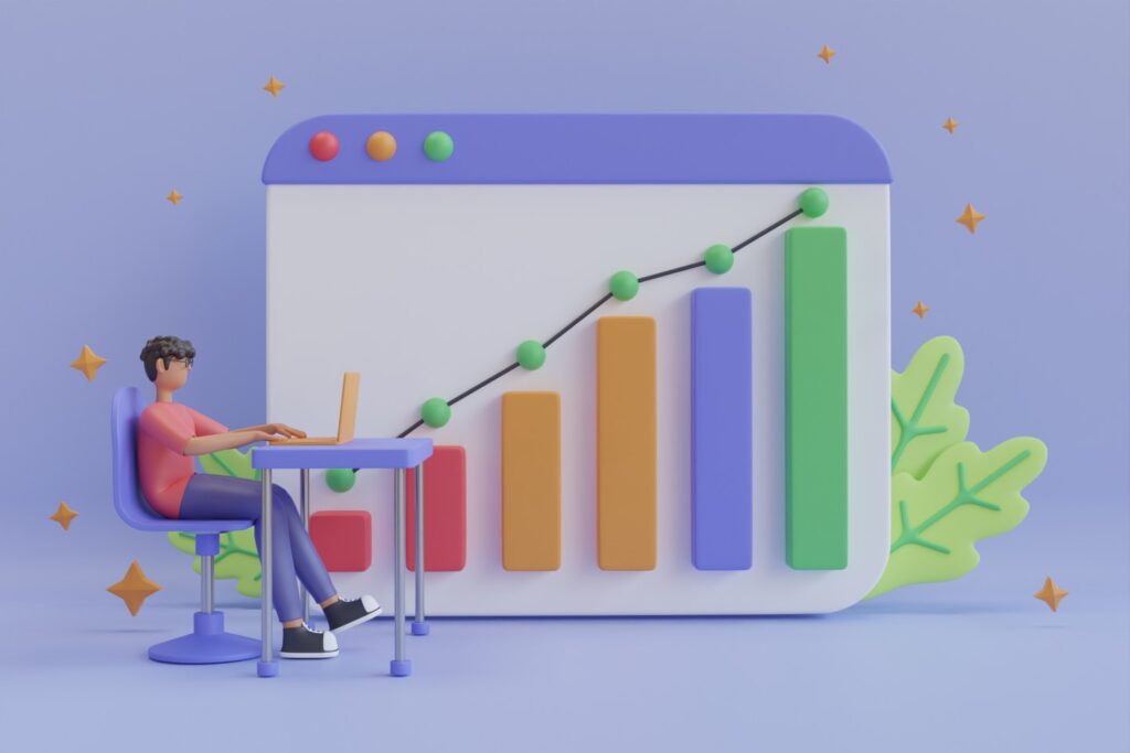 Business Growth 3D Illustration