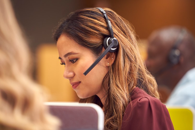 Customer Service Woman Female Headphones Support