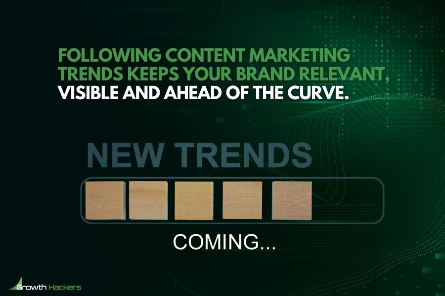 Following content marketing trends keeps your brand relevant visible and ahead of the curve