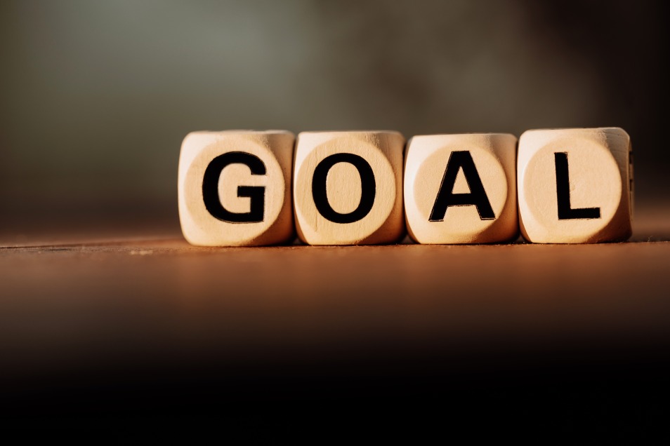 Goal Wooden Blocks Letters Define Goals Objectives Outcomes Expectations