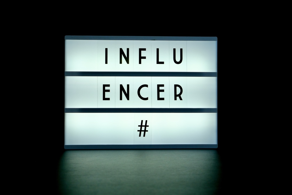 Influencer Hashtag Influencers Marketing Display Lighting