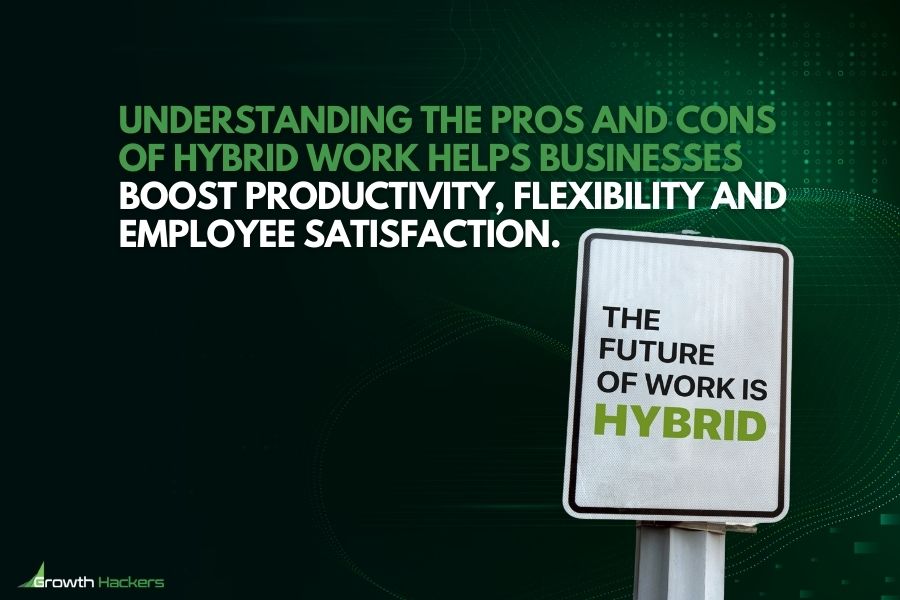 Understanding the pros and cons of hybrid work helps businesses boost productivity flexibility and employee satisfaction