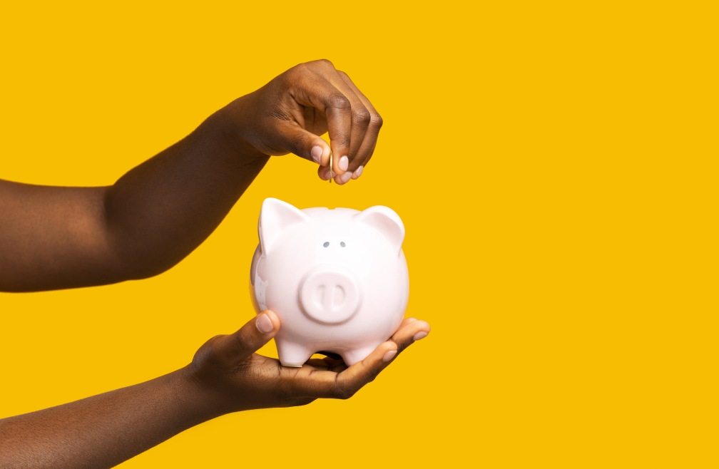 Cost Savings Save Money Saving Hand Coins Piggybank