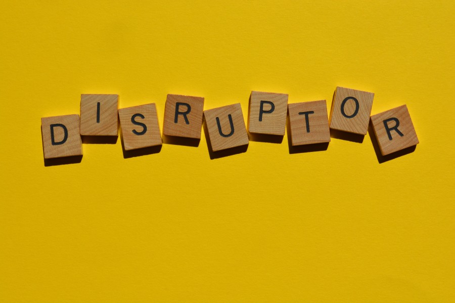 Disruptor Wooden Blocks Letters Word Yellow Disruption