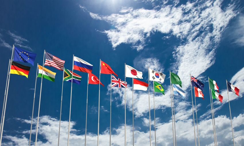 International Relations G20 Flags Geopolitics