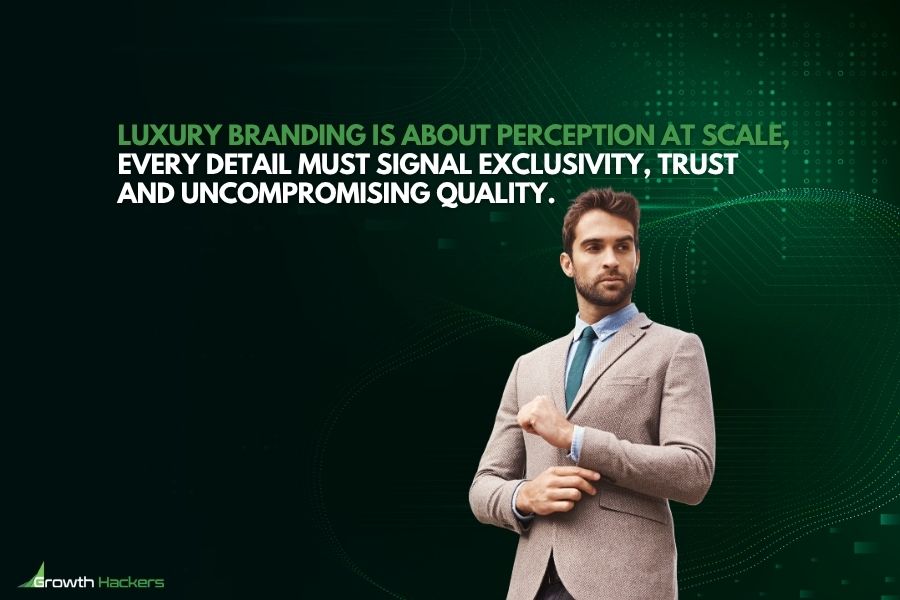 Luxury branding is about perception at scale every detail must signal exclusivity trust and uncompromising quality