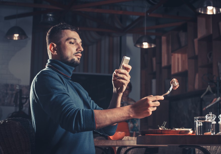 Man Photographing Food Steak Male Picture Influencer Marketing Brand Storytelling