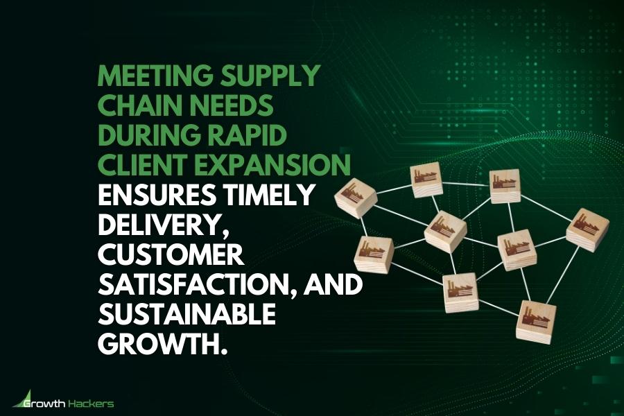 Meeting supply chain needs during rapid client expansion ensures timely delivery customer satisfaction and sustainable growth