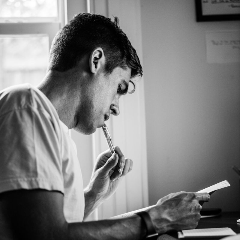 Ryan Holiday's Writing Career Successful Writer Black and White Profile Picture