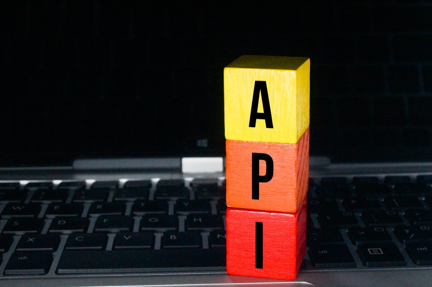 API Application Programming Interface Integration Cubes Yellow Orange Red Keyboard