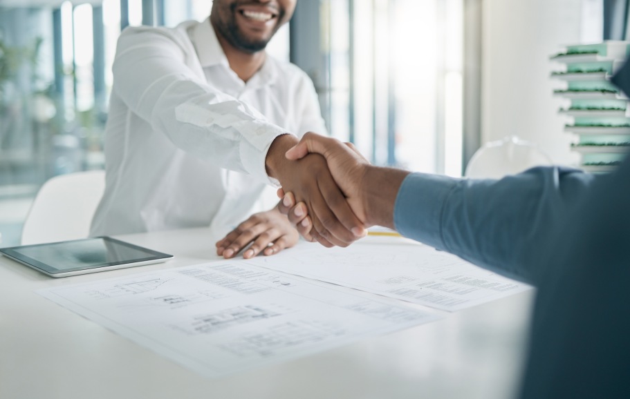 Business Meeting Job Interview Handshake Candidate Black Male Man