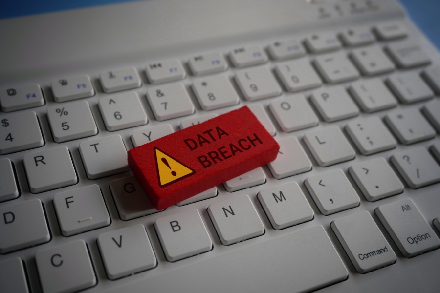 Data Breach Warning Sign Keyboard Security Privacy Cybersecurity