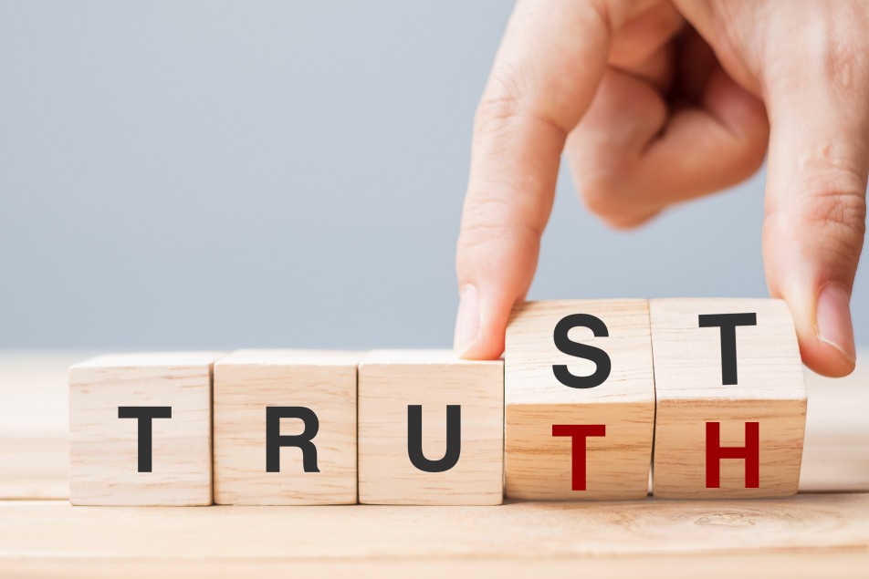 Trust Truth Business Switching Cubes Change