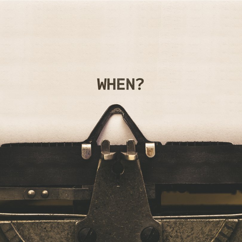 When Question Mark Typewriter Vintage Time Timing