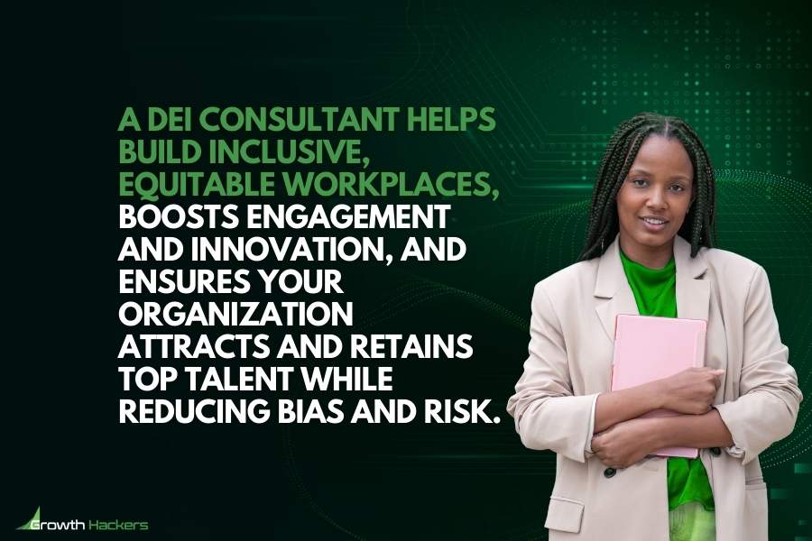 A DEI consultant helps build inclusive, equitable workplaces boosts engagement and innovation ensures your organization attracts and retains top talent while reducing bias and risk