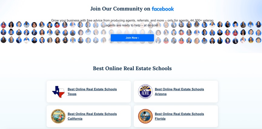 Agent Advice Join our Community on Facebook Best Online Real Estate Schools