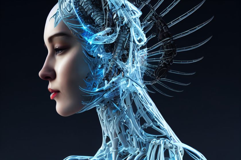 Artificial Intelligence Female Robot Robotics AI Machine Learning Woman Concept