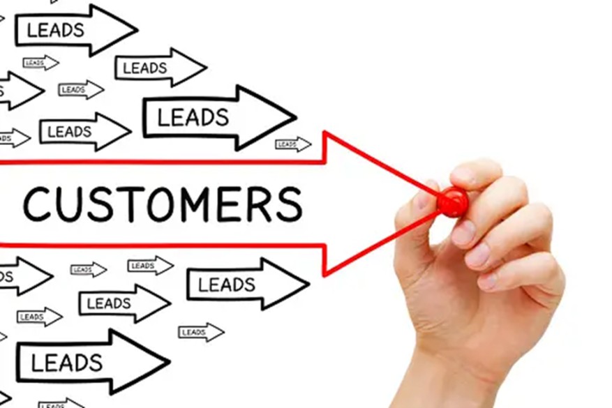 Lead Generation Customers Arrow Hand Marker Leads Lawyers Concept