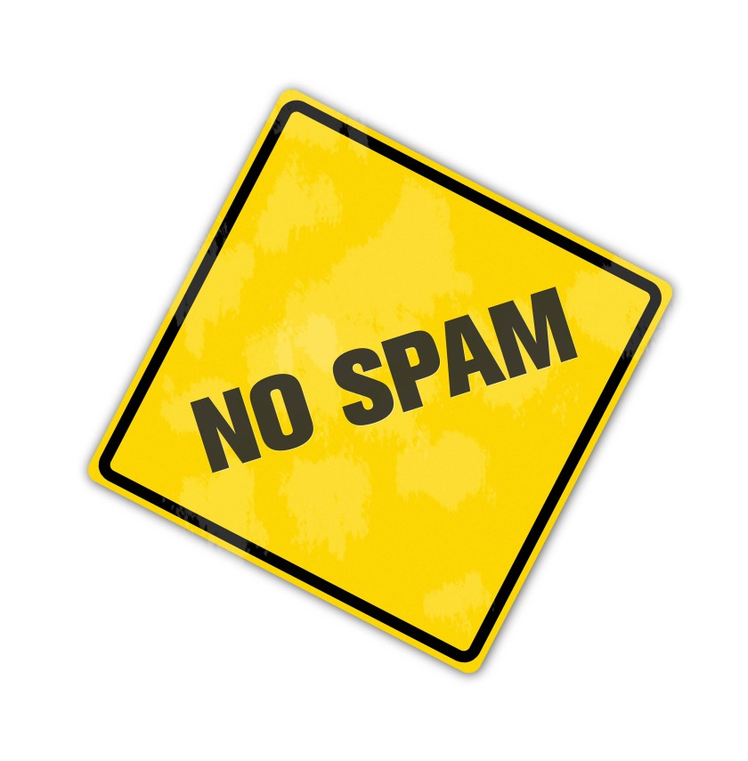 No Spam Yellow Sign Not Spamming Online Content