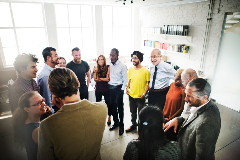 Business Communication Team Collaboration Office Standing Up