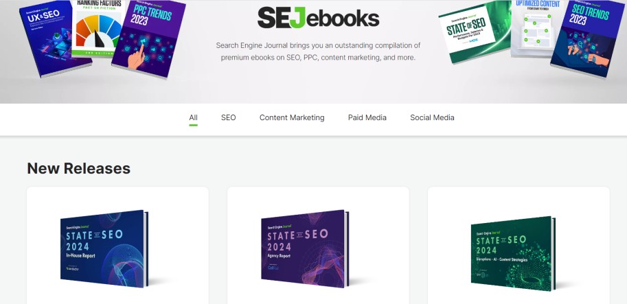 Ebook Page Webpage Sample by Search Engine Journal