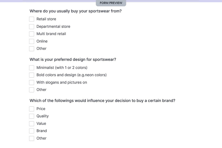 JotForm Customer Survey Template