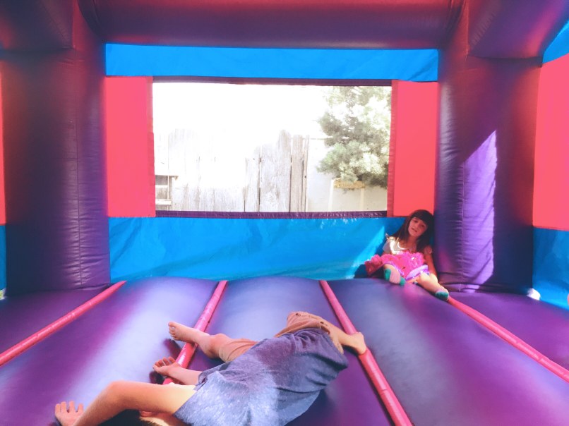 Kids Happy Bounce House Playing Satisfaction