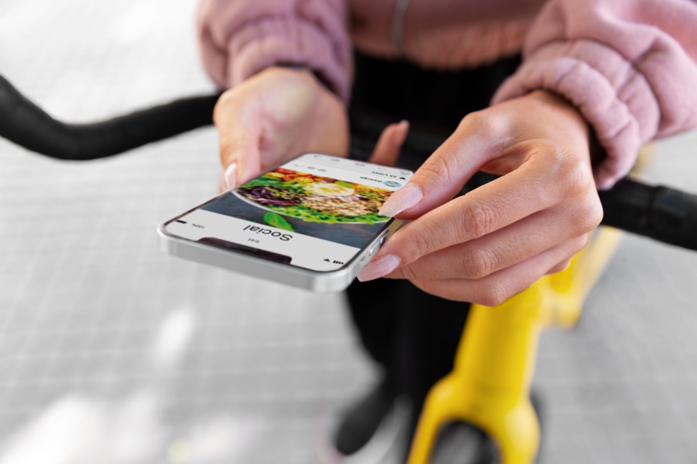 Ordering Food Online Smartphone App Uber Eats Restaurant Shopping Orders