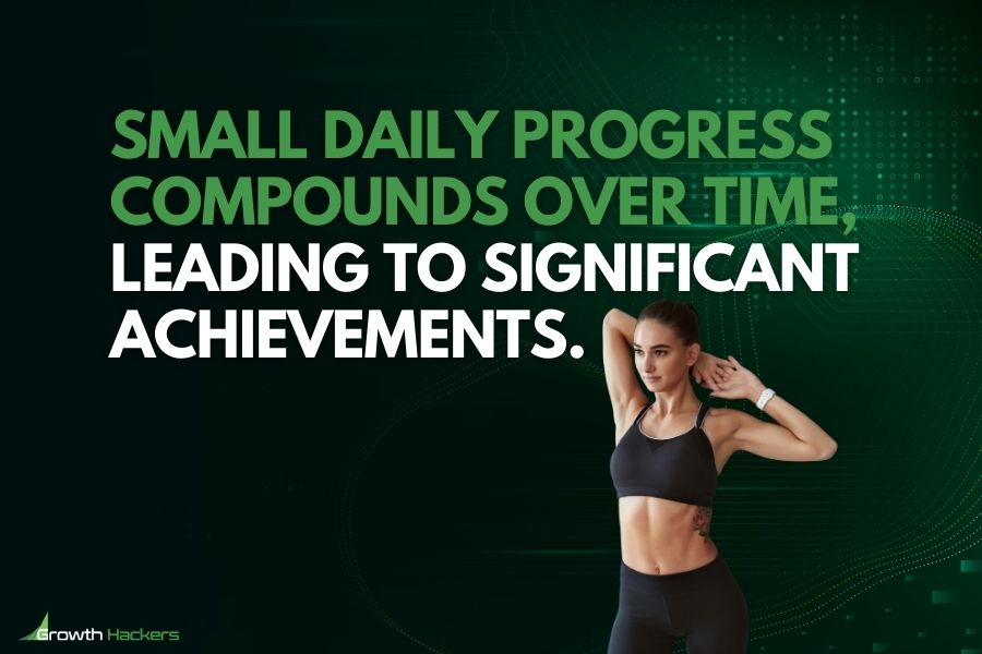 Small daily progress compounds over time leading to significant achievements