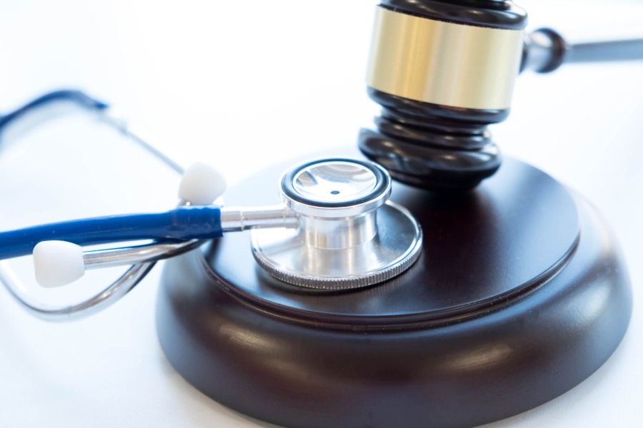 Gavel Stethoscope Medical Jurisprudence Legal Regulations Concept