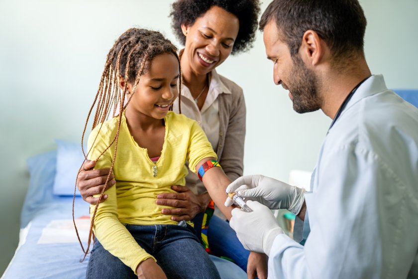 Healthcare Patient Doctor Taking Blood Sample Kid Hospital