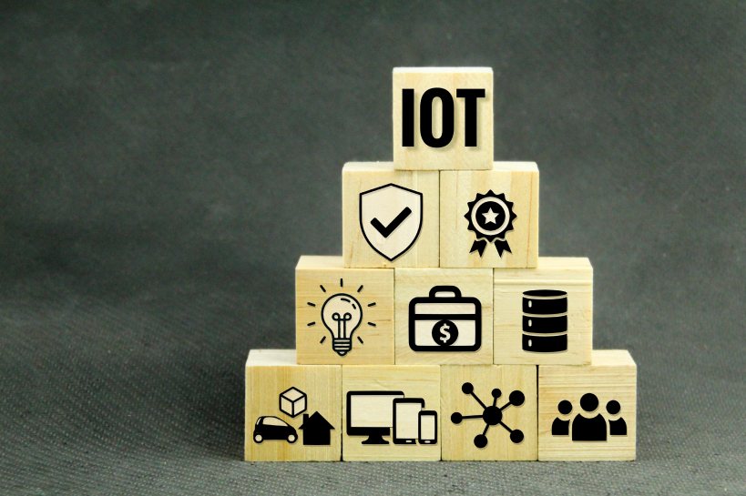 IoT Internet of Things Pyramid Wooden Blocks Artificial Intelligence