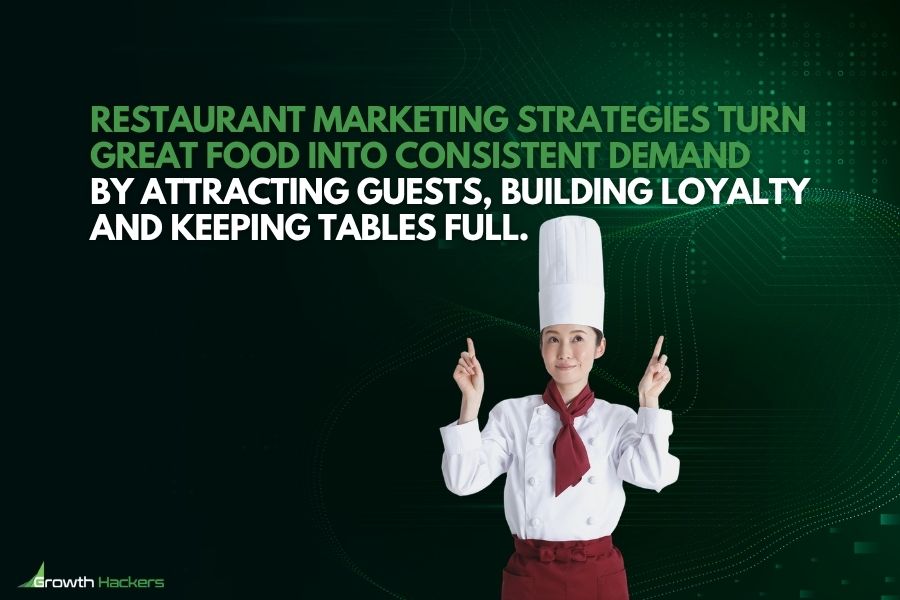 Restaurant marketing strategies turn great food into consistent demand by attracting guests building loyalty and keeping tables full