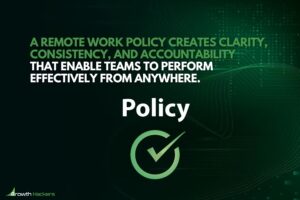 A remote work policy creates clarity consistency and accountability that enable teams to perform effectively from anywhere