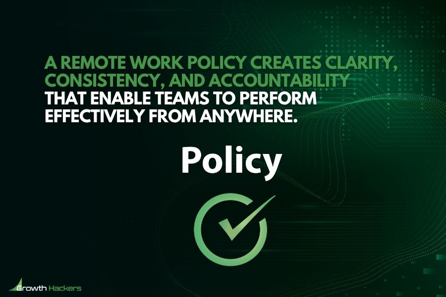 A remote work policy creates clarity consistency and accountability that enable teams to perform effectively from anywhere