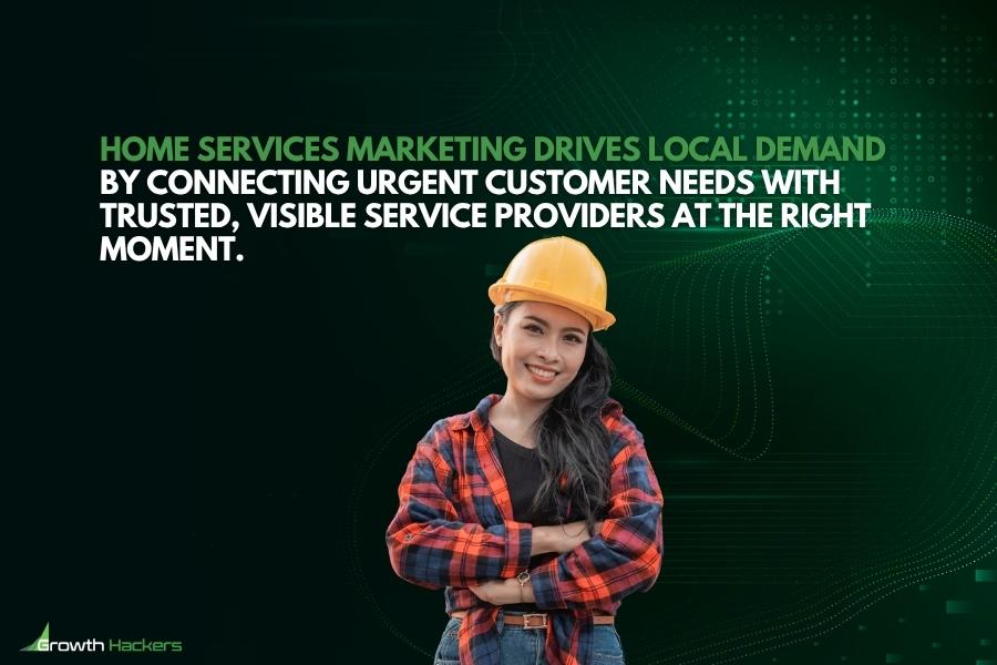 Home services marketing drives local demand by connecting urgent customer needs with trusted visible service providers at the right moment