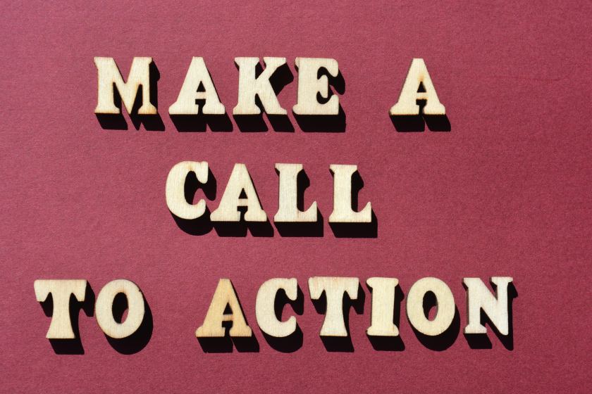 Make a Call to Action CTA Words Letters